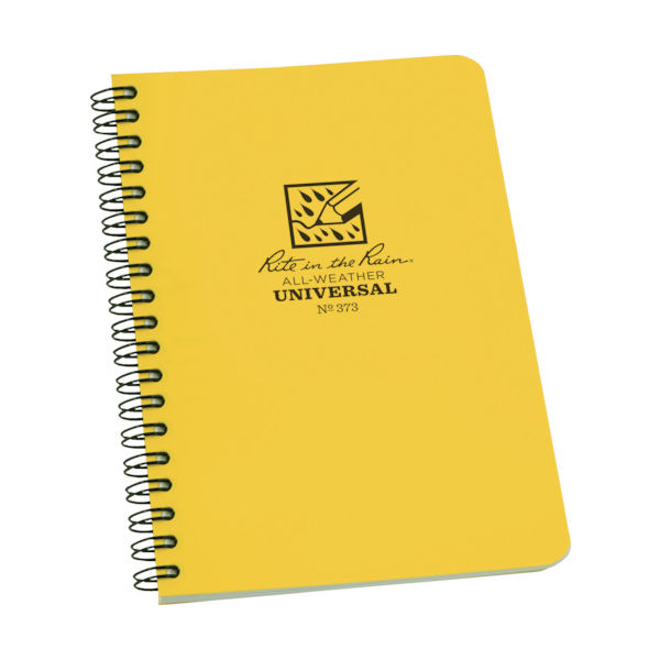 Rite in the Rain RITR 4 5/8X7 スパイラルノートブック ユニバーサル イエロー 373 1冊 835-3862（直送品）