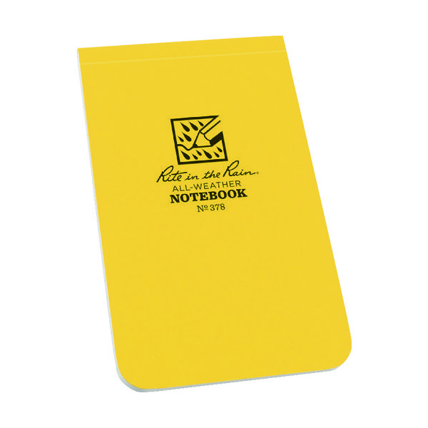 Rite in the Rain RITR 3 X 5 1/4 ソフトカバーブック 縦開きタイプ イエロー 378 1冊 835-3870（直送品）