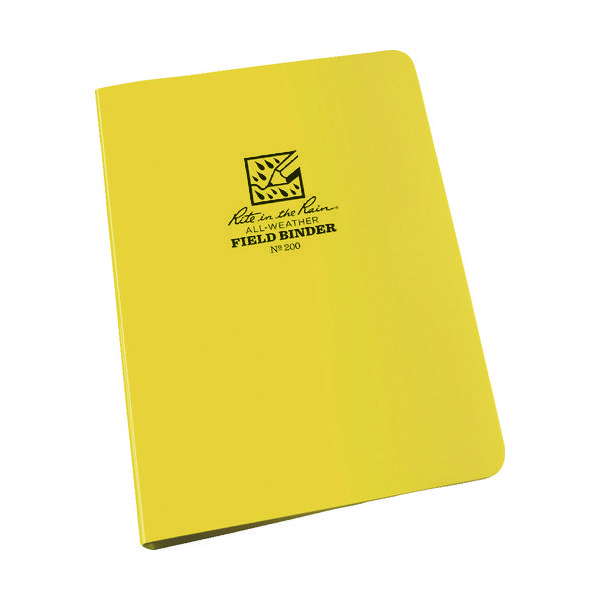 Rite in the Rain RITR リングバインダー1/2キャパシティー イエロー 200 1個(1冊) 835-3823（直送品）
