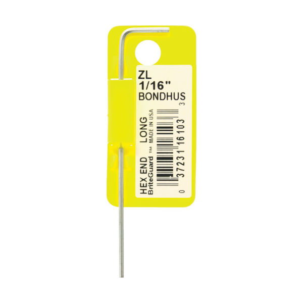 ボンダス・ジャパン BONDHUS 六角Lーレンチ ロング 1/16インチ ZL1/16 1本 810-7876（直送品）