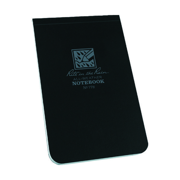 Rite in the Rain RITR 3 X 5 1/4 ソフトカバーブック 縦開きタイプ ブラック 778 1冊 835-3904（直送品）