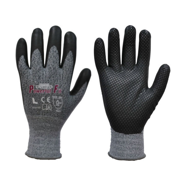 ダンロップホームプロダクツ ダンロップ 背抜き手袋 パワフルフィットストロングストレッチライナー S ブラック 9376 1双（直送品）