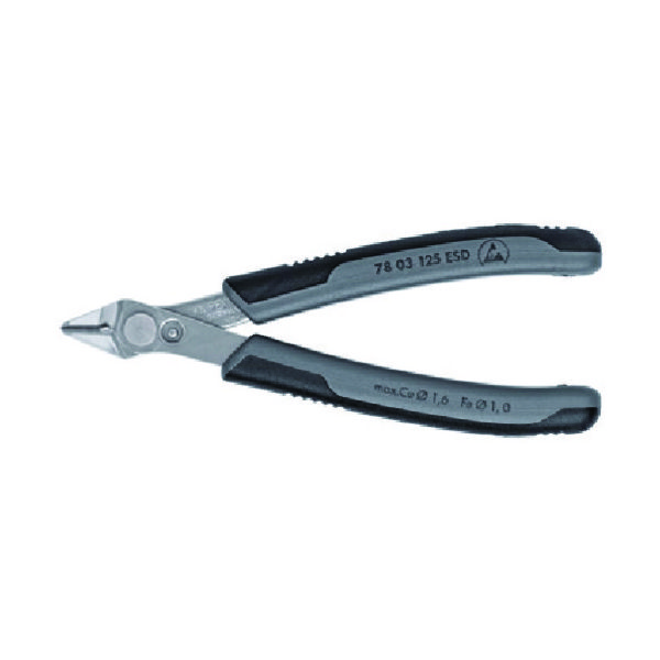 KNIPEX エレクトロニクス スーパーニッパー 125mm 7803-125ESD 1丁 831-4534（直送品）