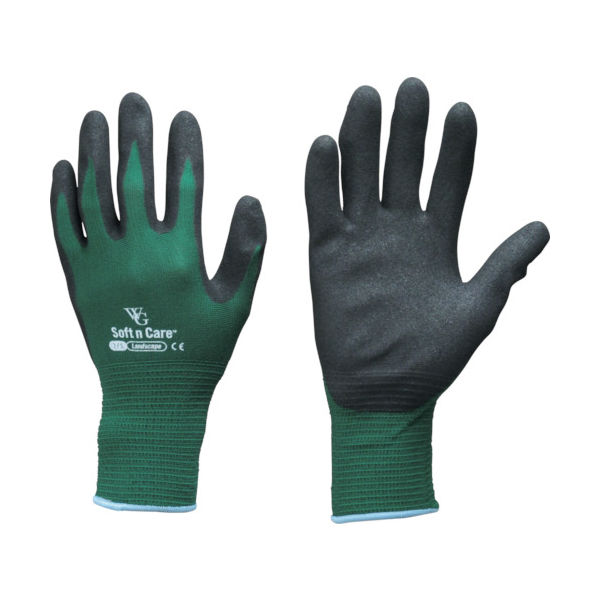 東和コーポレーション トワロン ニトリル背抜き手袋 WithGardenランドスケープ フォレストグリーン 7/S 597-S 1双（直送品）