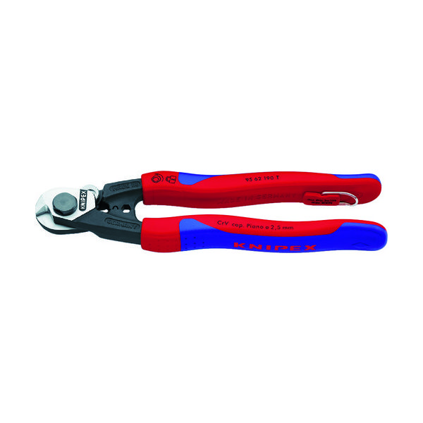 KNIPEX ワイヤーロープカッター 落下防止 190mm 9562-190TBK 1丁 836-8978（直送品）