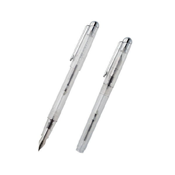 エルバン コンバーター付万年筆（カートリッジインク1本入り）スケルトン hb-pen07 1セット（2本）（直送品）