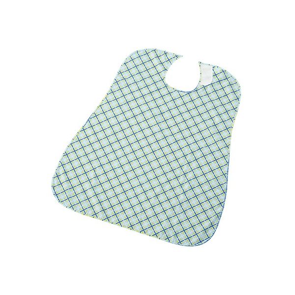 アズワン さわやか食事用エプロン チェック ブルー 7-3060-01 1袋(1枚)（直送品）