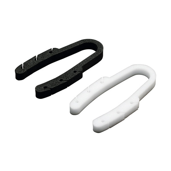 相模カラーフォーム工業 くびにかけるくん 白・黒×各1個入 7-4597-01 1箱(2個)（直送品）