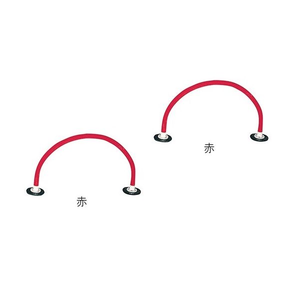トッケン ソフトハードル同色2本セット 赤 2本入 7-1651-02 1パック(2本)（直送品）