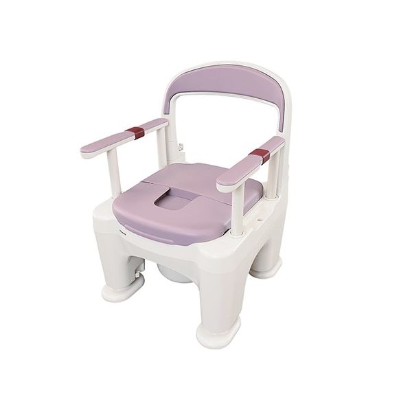 パナソニック ポータブルトイレ ラフィーネ(座楽) 長穴プラスチック便座(前後傾斜脚付き) ミスティパープル PN-L30206V 1個（直送品）