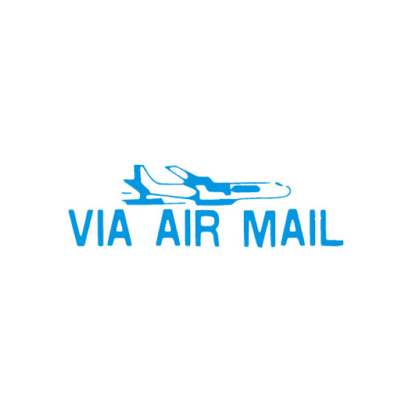 シヤチハタ マルチスタンパー 印面カートリッジ青 横 VIA AIR MAIL MXB-78（取寄品）