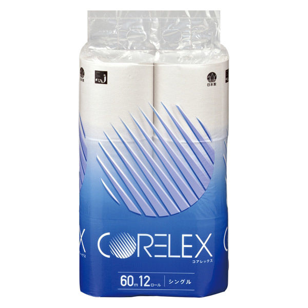 トイレットペーパー 再生紙 シングル 60m コアレックス トイレットペーパー 再生紙 シングル 60m コアレックス