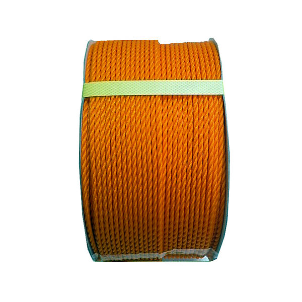 ポリエチレンロープ（オレンジ） 5mmΦX200m ドラム巻 PE5-200ORE-R まつうら工業（直送品）