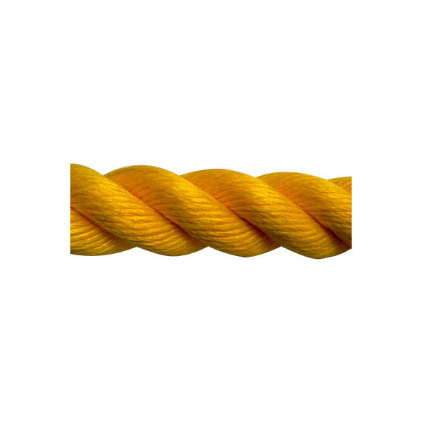 スパンシーカラーロープ（黄） 30mmΦX30m ドラム巻 PPCOLOR30-30YEL-R まつうら工業（直送品）