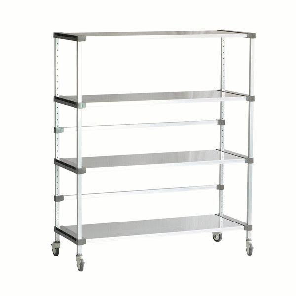 シンドー アルアップシェルフ（キャスター4段） 1800-554-1500C4（直送品）