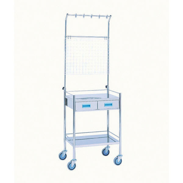 マイスコカラー点滴処置台 引出付二段 MY-1070Y 松吉医科器械（直送品）