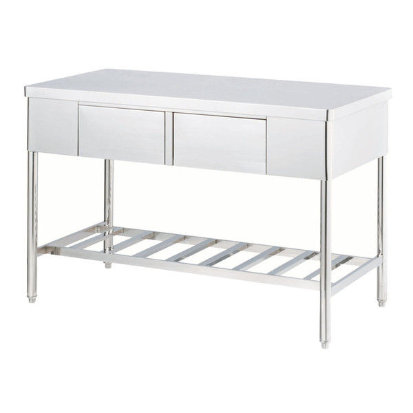 【軒先渡し】松吉医科器械 マイスコステンレス作業台(引出6コ付 MY-3002N 1台 23-5406-03（直送品）