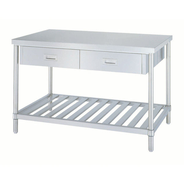 日本医理器材 ステンレス作業台（両面引出付） No.15075（直送品）