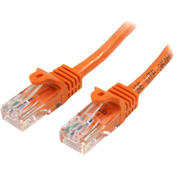 LANケーブル 1m Cat5e オレンジ ツメ折れ防止機構　45PAT1MOR　1個　StarTech.com（直送品）