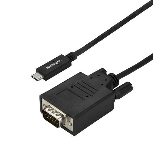 3m USB-C - VGAディスプレイケーブル ブラック　CDP2VGA3MBNL　1個　StarTech.com（直送品）