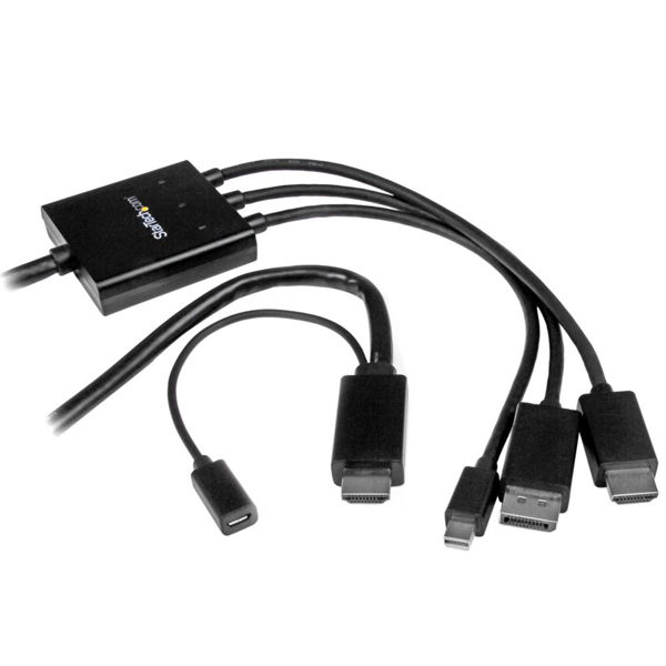 DP /Mini DP - HDMI 変換アダプタ　2m　DPMDPHD2HD　1個　StarTech.com（直送品）