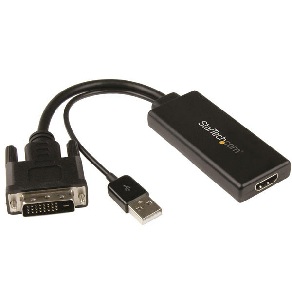 DVI - HDMI変換アダプタ USBオーディオ対応　DVI2HD　1個　StarTech.com（直送品）