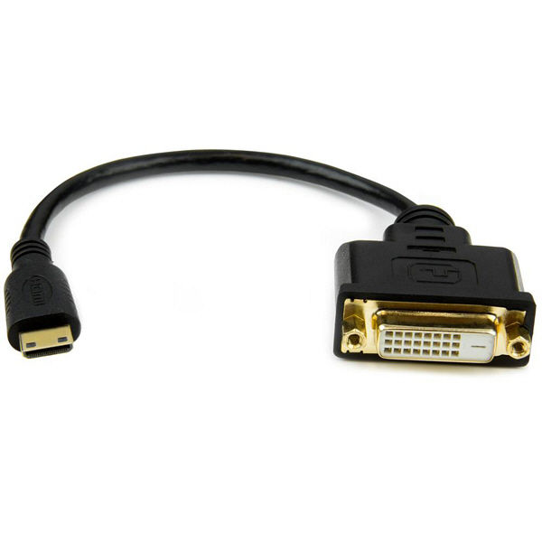 Mini HDMI - DVI-D 変換ケーブル 20cm　HDCDVIMF8IN　1個　StarTech.com（直送品）