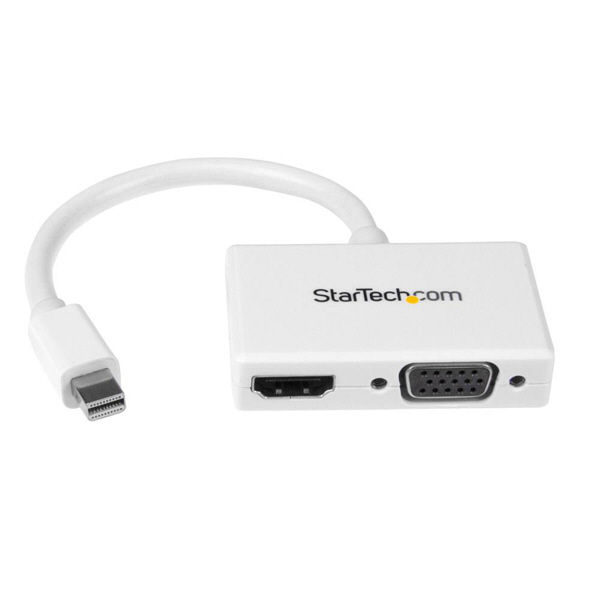 mDP - VGA/ HDMI変換アダプタ　ホワイト　MDP2HDVGAW　1個　StarTech.com（直送品）