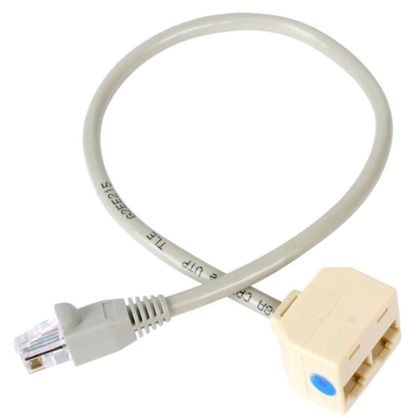 Amazon | uxcell 電話ジャックスプリッター 6P4C オス-3メス