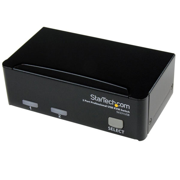 Startech.com 2ポートKVMスイッチ　VGA対応/USB接続　ケーブル付属 SV231USB 1個
