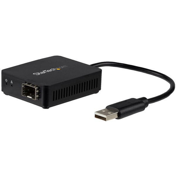 USB 2.0 - 光ファイバー変換アダプタ　オープンSFP　US100A20SFP　1個　StarTech.com（直送品）