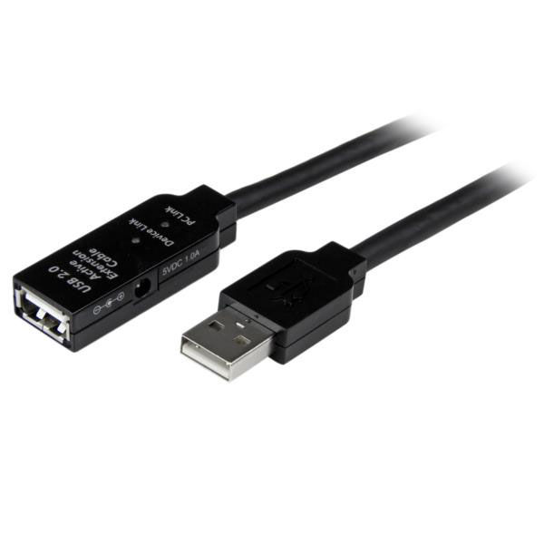 USB 2.0アクティブ延長ケーブル 10m オス/メス USB2AAEXT10M 1個 StarTech.com - アスクル