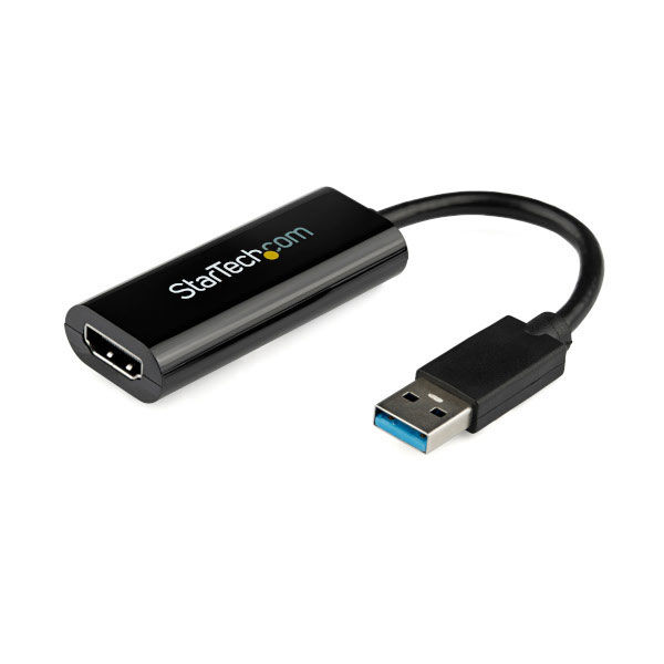 HDMI変換アダプタ USB-A[オス] ‐ HDMI[メス] USB3.0対応 1080p対応 ブラック USB32HDES 1個  StarTech.com - アスクル