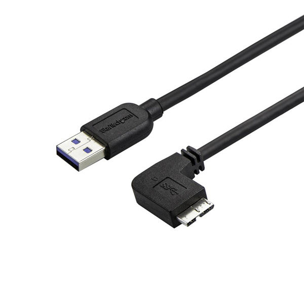 L型右向きMicro USB 3.0 スリムケーブル　1m　USB3AU1MRS　1個　StarTech.com（直送品）