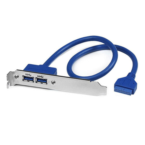 M/Bピンヘッダー接続USB 3.0 メス x2増設ケーブル　USB3SPLATE　1個　StarTech.com（直送品）