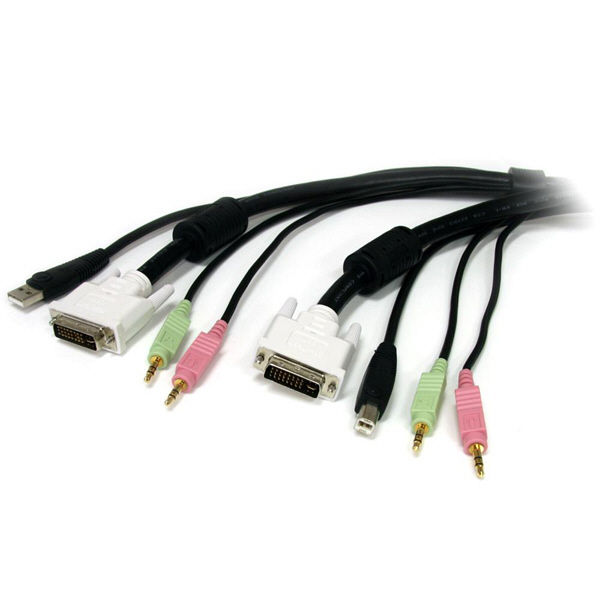 1.8m USB / DVI-I 一体型KVMケーブル　USBDVI4N1A6　1個　StarTech.com（直送品）