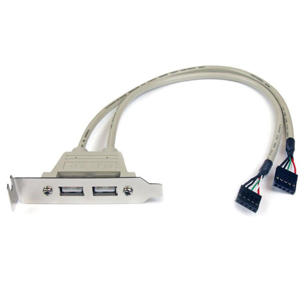 Startech.com M/B接続IDC 5ピン x2 - USB x2変換ケーブル USBPLATELP 1個