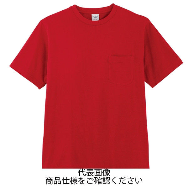コーコス信岡 半袖Tシャツ レッド 4L 3007-20-4L 1セット(5枚)（直送品）