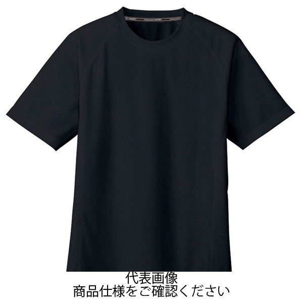 コーコス信岡 吸汗速乾 半袖Tシャツ(ポケットなし) ブラック L