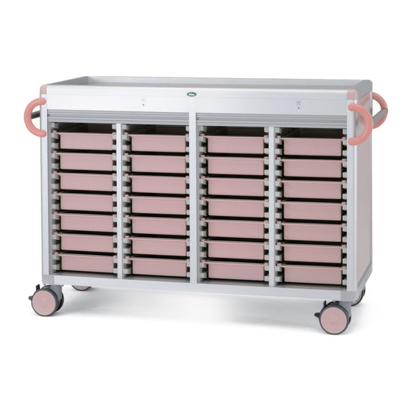 与薬カート（YT-16セット） 本体：ピーチ×引出：ピーチ C3407Y-NS414SA サカセ化学工業（直送品）