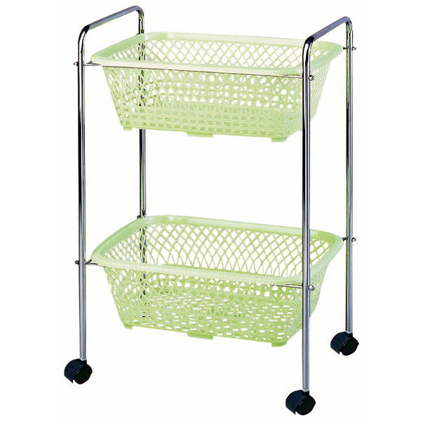 脱衣カゴ（2段式） DP-25 大信工業 グリーン　マツヨシカタログ（直送品）