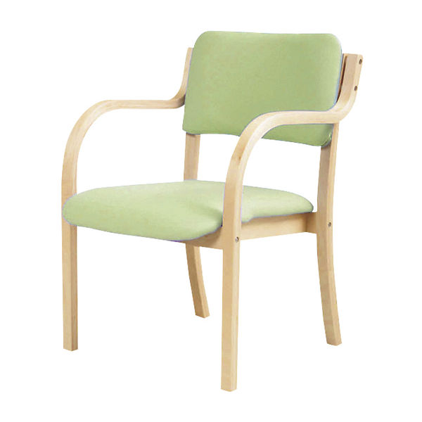 【軒先渡し】ニシキ工業 多目的木製チェア(肘付) FSW-22A 1台 23-6314-0106（直送品）