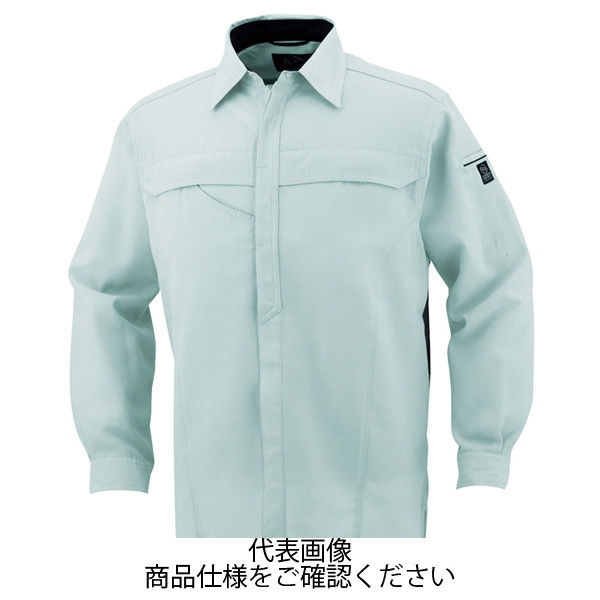 コーコス信岡（CO-COS） エコ・製品制電長袖シャツ グリーン 3L AS-528-9-3L 1枚（直送品）