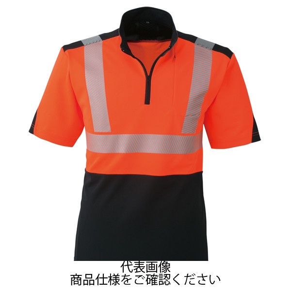 コーコス信岡 高視認性安全半袖ポロシャツ オレンジ 4L CS-2417-12-4L 1枚（直送品）