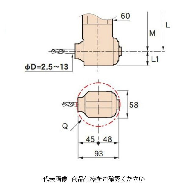 MSTコーポレーション アングルヘッドハーフ 90°D12:25-13PBなし A63-HFD12-243 1個（直送品）