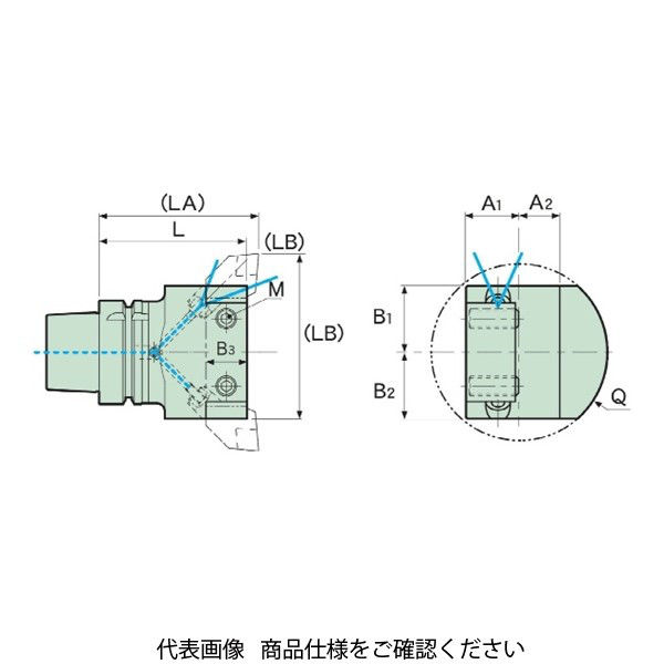 MSTコーポレーション 角シャンク用ホルダ 複合機用 端面加工用 T50-SH2020-120 1個（直送品）