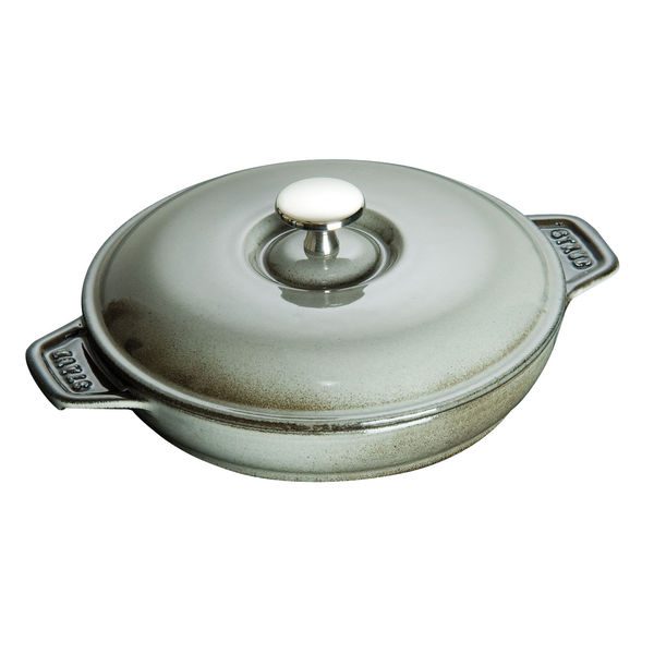 STAUB（ストウブ） ラウンドホットプレート（蓋付） 40509-578 グレー RST3602（取寄品）