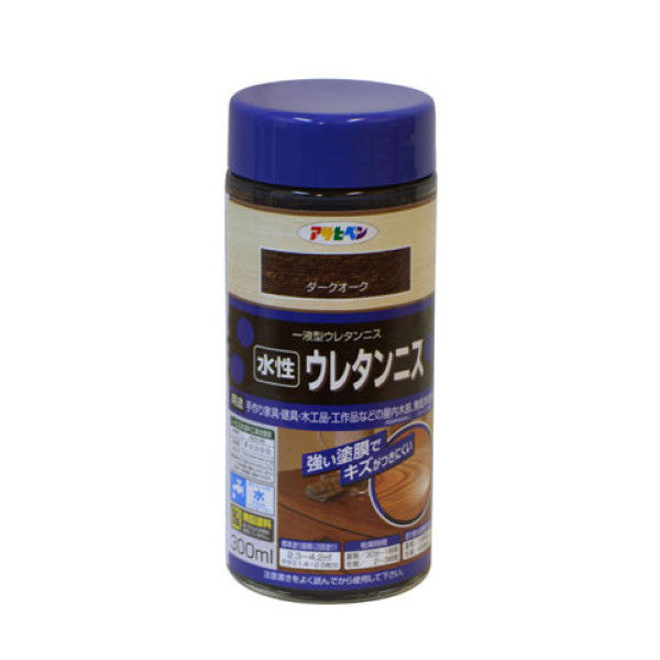 ryoooookun ウォルナット薄め ニス アサヒペン 水性ウレタンニス 300ML ダークオーク 9018196（直送