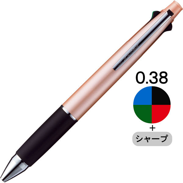 ジェットストリーム4&1 多機能ペン 0.38mm ベビーピンク軸 4色+ ...