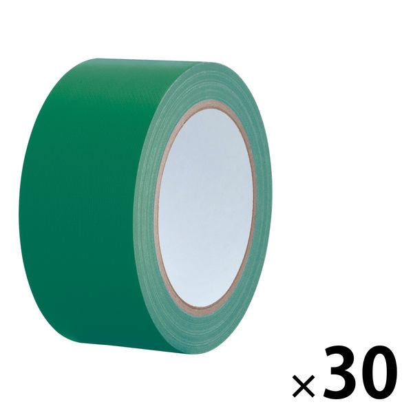 【ガムテープ】カラー布粘着テープ No.240 0.24mm厚 幅50mm×長さ25m  緑（グリーン） APMジャパン 1箱（30巻入）
